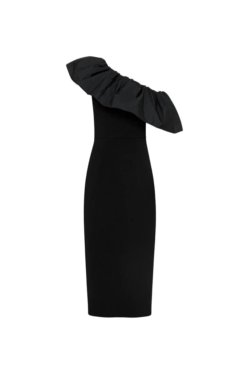 Rebecca Vallance After Hours One Shoulder Midi Dress in